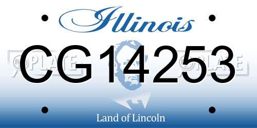 CG14253 Illinois License Plate