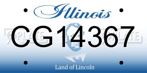 CG14367 Illinois License Plate