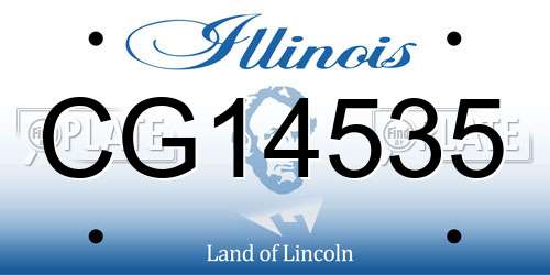 CG14535 Illinois License Plate
