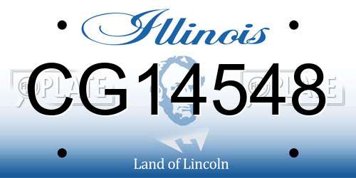 CG14548 Illinois License Plate