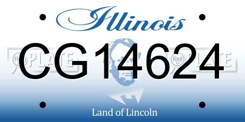 CG14624 Illinois License Plate