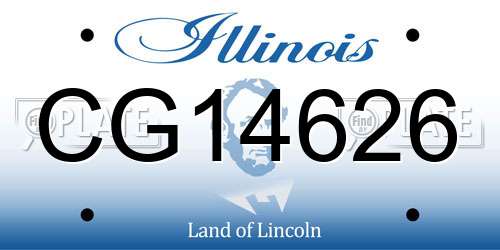 CG14626 Illinois License Plate
