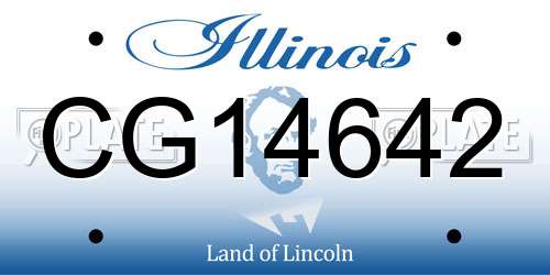 CG14642 Illinois License Plate
