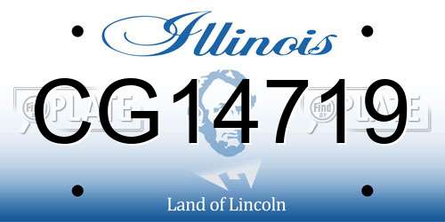 CG14719 Illinois License Plate
