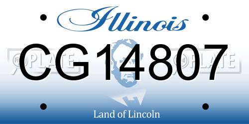 CG14807 Illinois License Plate