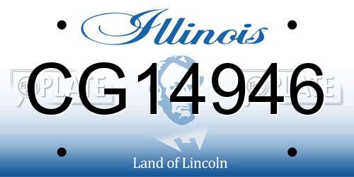 CG14946 Illinois License Plate