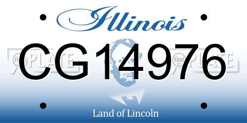 CG14976 Illinois License Plate