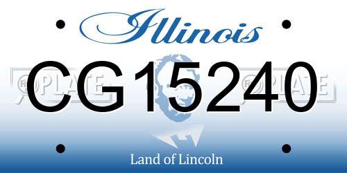 CG15240 Illinois License Plate