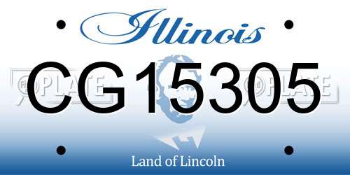 CG15305 Illinois License Plate