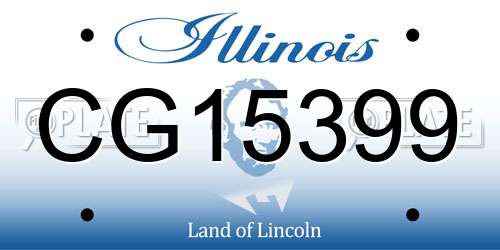 CG15399 Illinois License Plate