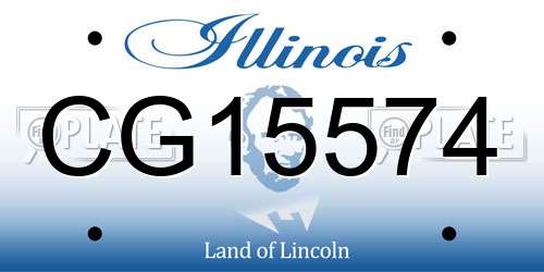 CG15574 Illinois License Plate