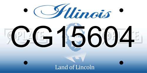 CG15604 Illinois License Plate