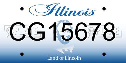 CG15678 Illinois License Plate