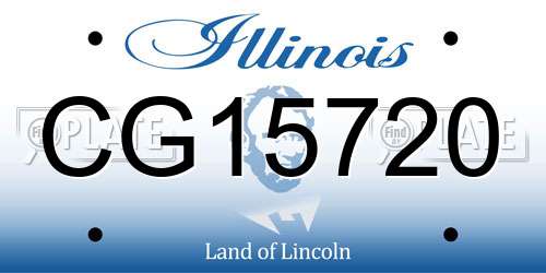 CG15720 Illinois License Plate