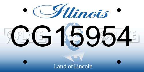 CG15954 Illinois License Plate