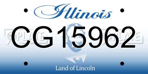 CG15962 Illinois License Plate