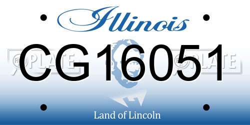 CG16051 Illinois License Plate