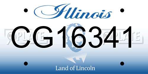 CG16341 Illinois License Plate
