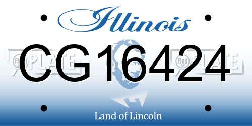 CG16424 Illinois License Plate