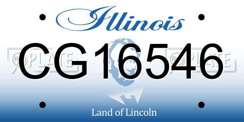 CG16546 Illinois License Plate