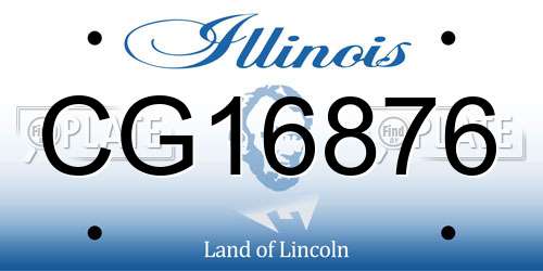 CG16876 Illinois License Plate