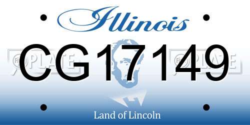 CG17149 Illinois License Plate