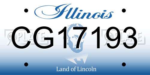 CG17193 Illinois License Plate
