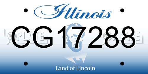 CG17288 Illinois License Plate