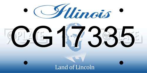 CG17335 Illinois License Plate