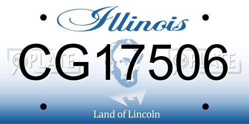 CG17506 Illinois License Plate