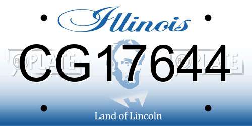 CG17644 Illinois License Plate