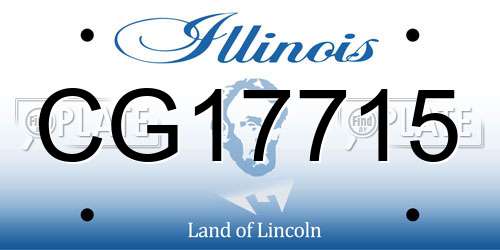 CG17715 Illinois License Plate