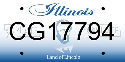 CG17794 Illinois License Plate