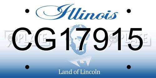 CG17915 Illinois License Plate