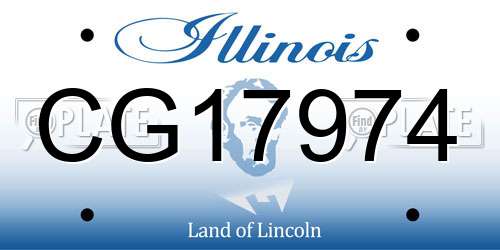 CG17974 Illinois License Plate