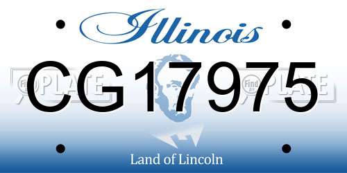 CG17975 Illinois License Plate