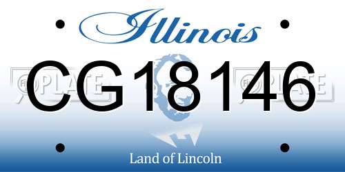 CG18146 Illinois License Plate