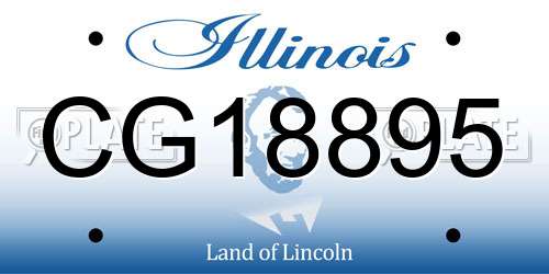 CG18895 Illinois License Plate