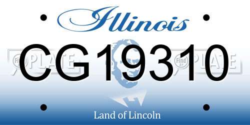 CG19310 Illinois License Plate