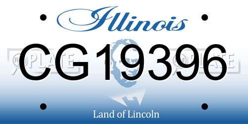 CG19396 Illinois License Plate