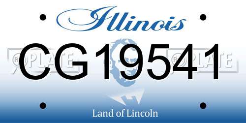CG19541 Illinois License Plate
