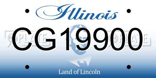 CG19900 Illinois License Plate