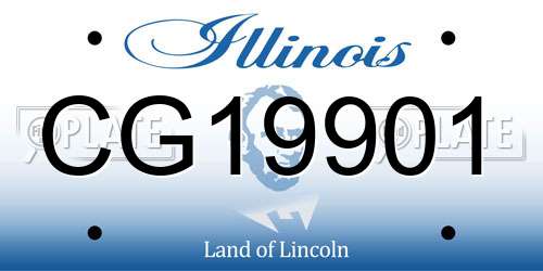 CG19901 Illinois License Plate