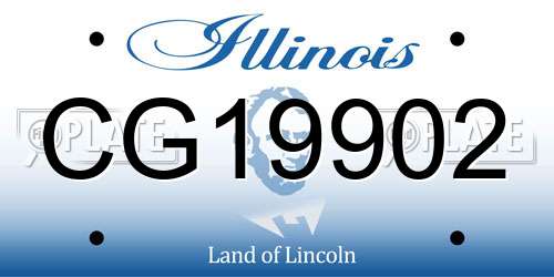 CG19902 Illinois License Plate