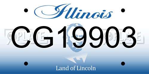 CG19903 Illinois License Plate