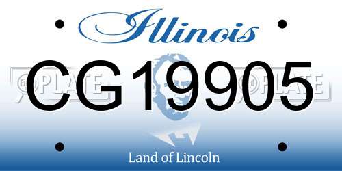 CG19905 Illinois License Plate