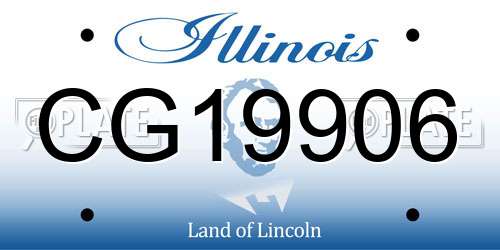 CG19906 Illinois License Plate