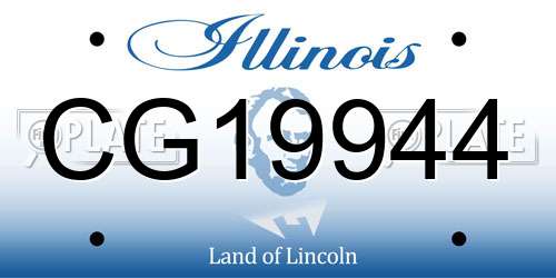 CG19944 Illinois License Plate