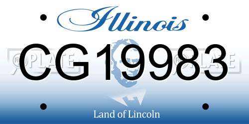 CG19983 Illinois License Plate