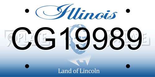 CG19989 Illinois License Plate
